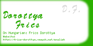 dorottya frics business card